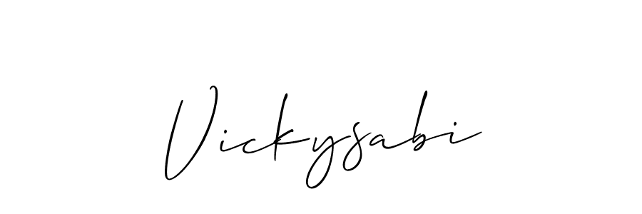 Create a beautiful signature design for name Vickysabi. With this signature (Allison_Script) fonts, you can make a handwritten signature for free. Vickysabi signature style 2 images and pictures png
