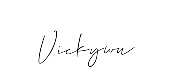 Create a beautiful signature design for name Vickywu. With this signature (Allison_Script) fonts, you can make a handwritten signature for free. Vickywu signature style 2 images and pictures png