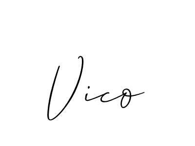 The best way (Allison_Script) to make a short signature is to pick only two or three words in your name. The name Vico include a total of six letters. For converting this name. Vico signature style 2 images and pictures png