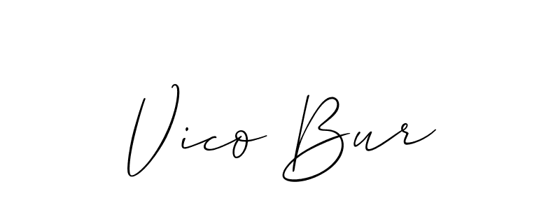 if you are searching for the best signature style for your name Vico Bur. so please give up your signature search. here we have designed multiple signature styles  using Allison_Script. Vico Bur signature style 2 images and pictures png