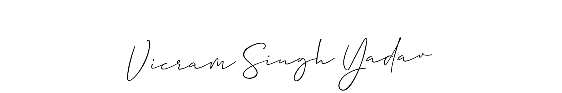 Make a short Vicram Singh Yadav signature style. Manage your documents anywhere anytime using Allison_Script. Create and add eSignatures, submit forms, share and send files easily. Vicram Singh Yadav signature style 2 images and pictures png