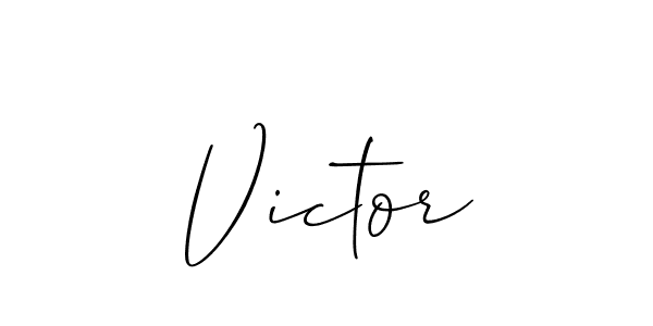 The best way (Allison_Script) to make a short signature is to pick only two or three words in your name. The name Victor include a total of six letters. For converting this name. Victor signature style 2 images and pictures png