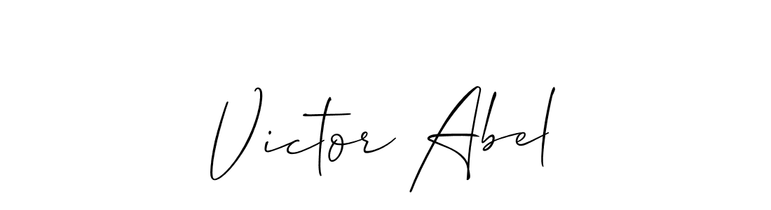 Make a beautiful signature design for name Victor Abel. With this signature (Allison_Script) style, you can create a handwritten signature for free. Victor Abel signature style 2 images and pictures png