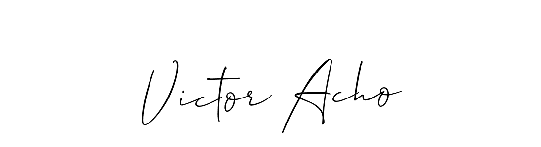 Make a short Victor Acho signature style. Manage your documents anywhere anytime using Allison_Script. Create and add eSignatures, submit forms, share and send files easily. Victor Acho signature style 2 images and pictures png