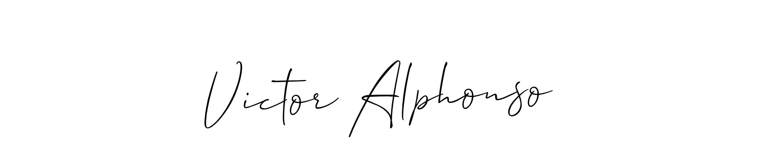 You should practise on your own different ways (Allison_Script) to write your name (Victor Alphonso) in signature. don't let someone else do it for you. Victor Alphonso signature style 2 images and pictures png