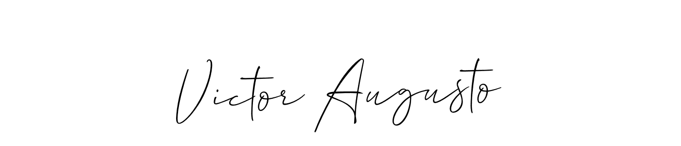 Allison_Script is a professional signature style that is perfect for those who want to add a touch of class to their signature. It is also a great choice for those who want to make their signature more unique. Get Victor Augusto name to fancy signature for free. Victor Augusto signature style 2 images and pictures png