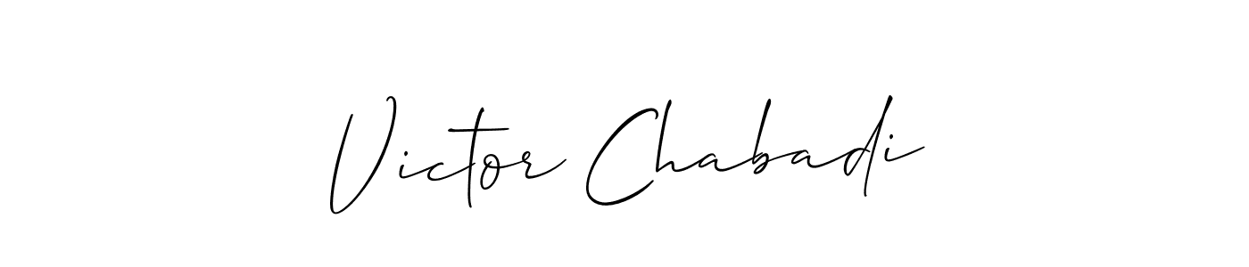 Make a beautiful signature design for name Victor Chabadi. With this signature (Allison_Script) style, you can create a handwritten signature for free. Victor Chabadi signature style 2 images and pictures png