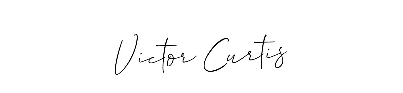 Make a beautiful signature design for name Victor Curtis. With this signature (Allison_Script) style, you can create a handwritten signature for free. Victor Curtis signature style 2 images and pictures png
