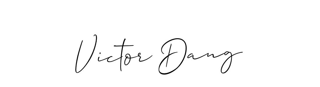 It looks lik you need a new signature style for name Victor Dang. Design unique handwritten (Allison_Script) signature with our free signature maker in just a few clicks. Victor Dang signature style 2 images and pictures png