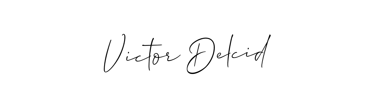 It looks lik you need a new signature style for name Victor Delcid. Design unique handwritten (Allison_Script) signature with our free signature maker in just a few clicks. Victor Delcid signature style 2 images and pictures png