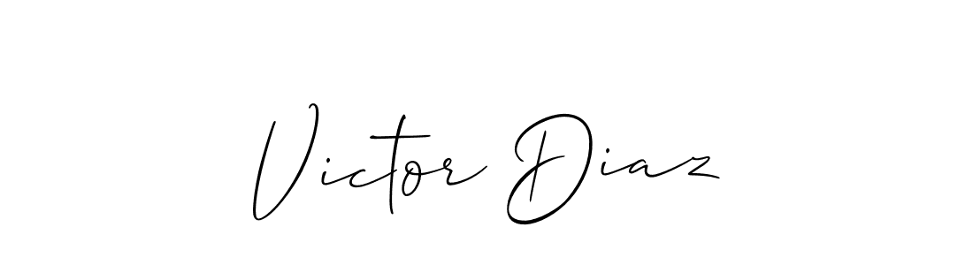 It looks lik you need a new signature style for name Victor Diaz. Design unique handwritten (Allison_Script) signature with our free signature maker in just a few clicks. Victor Diaz signature style 2 images and pictures png