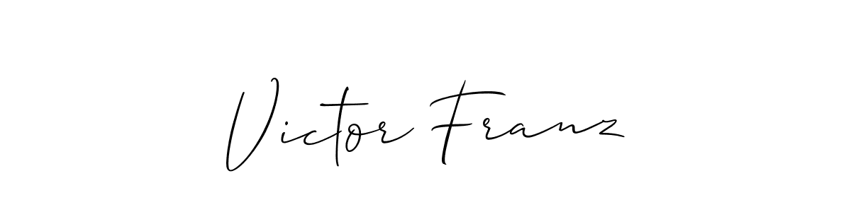Create a beautiful signature design for name Victor Franz. With this signature (Allison_Script) fonts, you can make a handwritten signature for free. Victor Franz signature style 2 images and pictures png