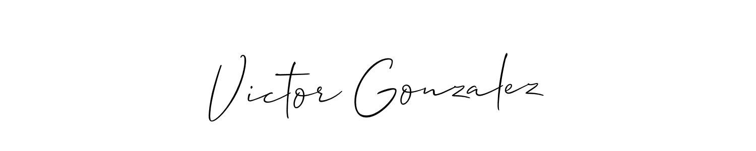 if you are searching for the best signature style for your name Victor Gonzalez. so please give up your signature search. here we have designed multiple signature styles  using Allison_Script. Victor Gonzalez signature style 2 images and pictures png