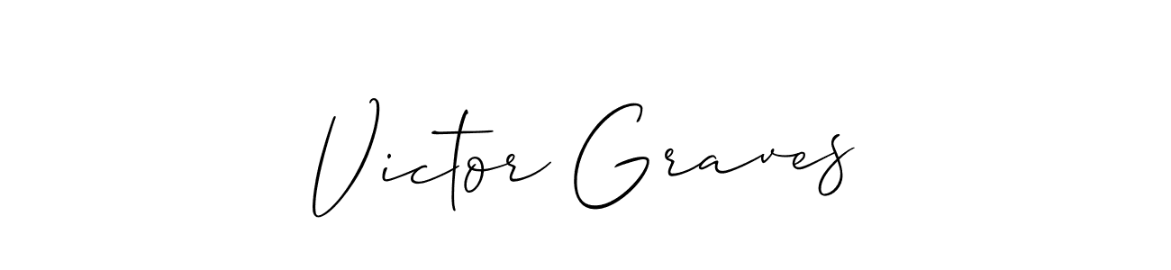 Use a signature maker to create a handwritten signature online. With this signature software, you can design (Allison_Script) your own signature for name Victor Graves. Victor Graves signature style 2 images and pictures png