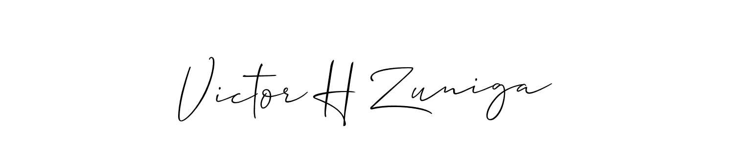 It looks lik you need a new signature style for name Victor H Zuniga. Design unique handwritten (Allison_Script) signature with our free signature maker in just a few clicks. Victor H Zuniga signature style 2 images and pictures png