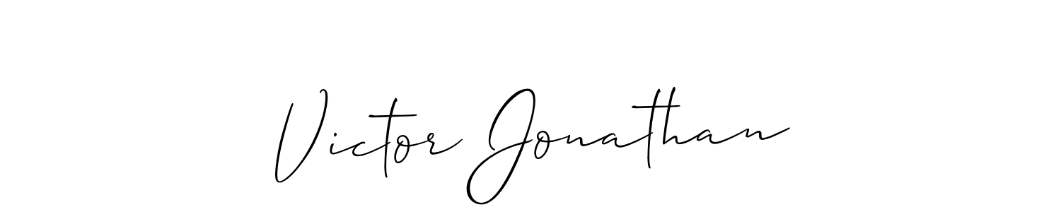 Also we have Victor Jonathan name is the best signature style. Create professional handwritten signature collection using Allison_Script autograph style. Victor Jonathan signature style 2 images and pictures png