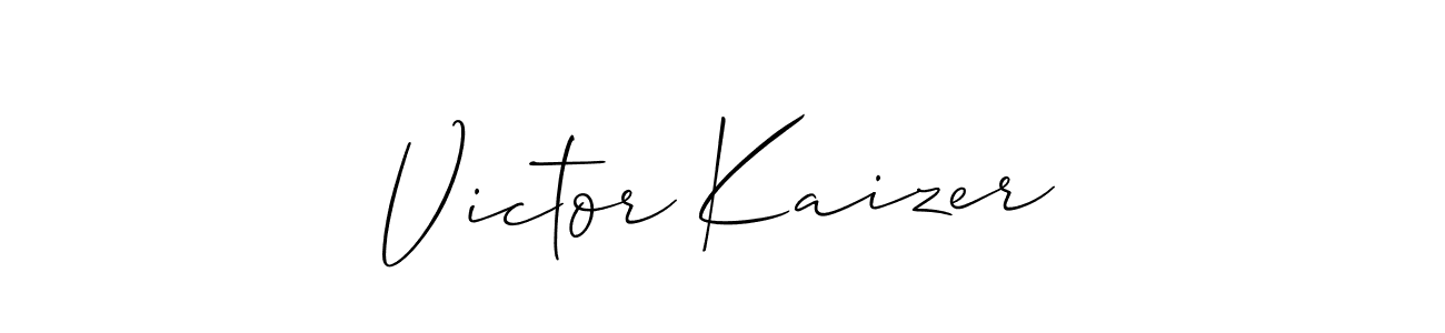 Victor Kaizer stylish signature style. Best Handwritten Sign (Allison_Script) for my name. Handwritten Signature Collection Ideas for my name Victor Kaizer. Victor Kaizer signature style 2 images and pictures png