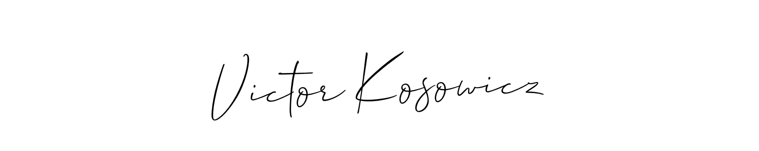 Create a beautiful signature design for name Victor Kosowicz. With this signature (Allison_Script) fonts, you can make a handwritten signature for free. Victor Kosowicz signature style 2 images and pictures png