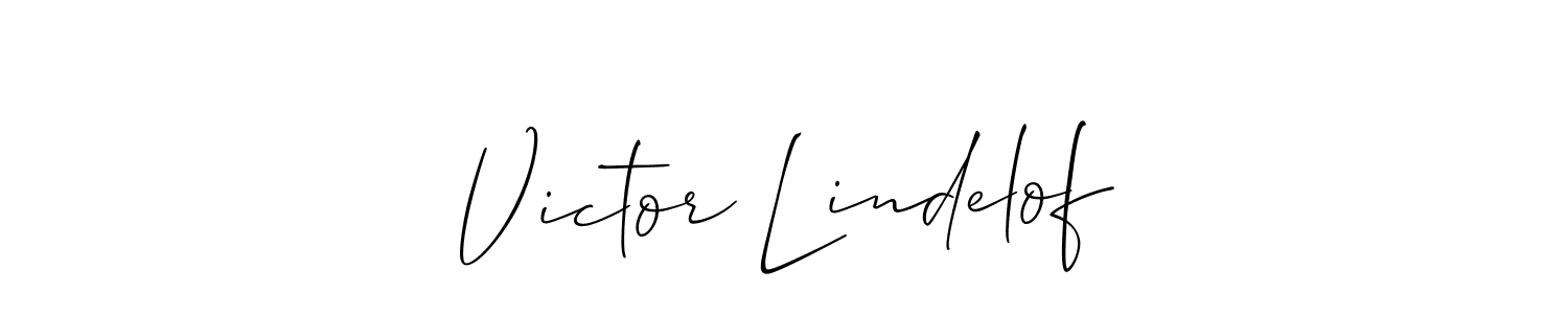 Allison_Script is a professional signature style that is perfect for those who want to add a touch of class to their signature. It is also a great choice for those who want to make their signature more unique. Get Victor Lindelof name to fancy signature for free. Victor Lindelof signature style 2 images and pictures png
