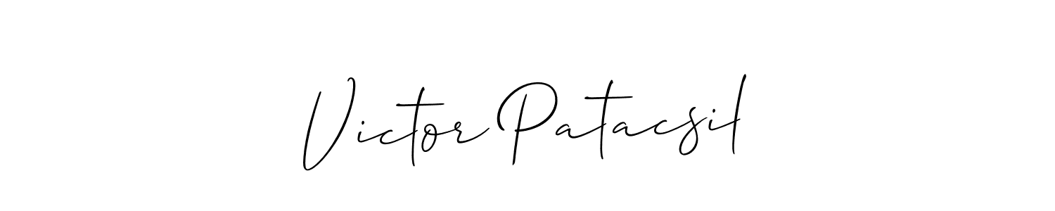 How to Draw Victor Patacsil signature style? Allison_Script is a latest design signature styles for name Victor Patacsil. Victor Patacsil signature style 2 images and pictures png