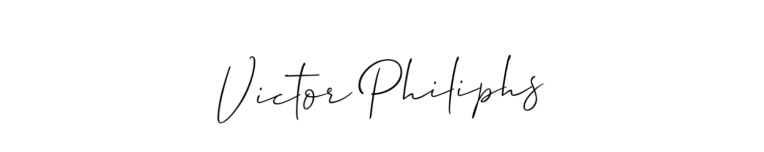 Design your own signature with our free online signature maker. With this signature software, you can create a handwritten (Allison_Script) signature for name Victor Philiphs. Victor Philiphs signature style 2 images and pictures png