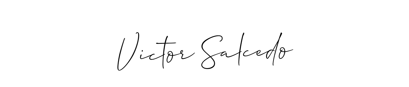 It looks lik you need a new signature style for name Victor Salcedo. Design unique handwritten (Allison_Script) signature with our free signature maker in just a few clicks. Victor Salcedo signature style 2 images and pictures png