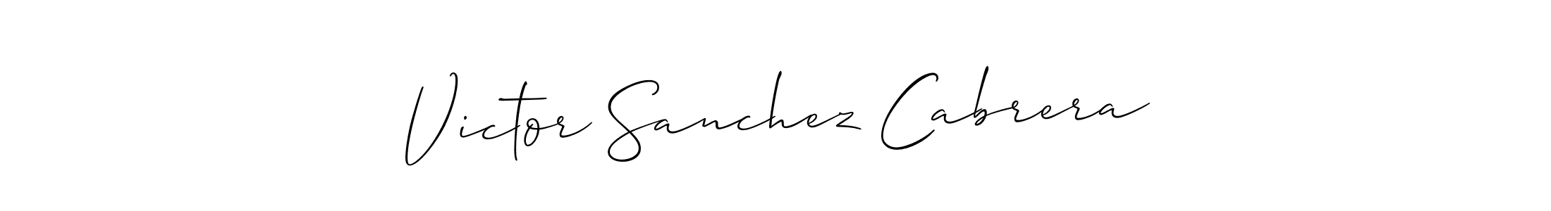 Victor Sanchez Cabrera stylish signature style. Best Handwritten Sign (Allison_Script) for my name. Handwritten Signature Collection Ideas for my name Victor Sanchez Cabrera. Victor Sanchez Cabrera signature style 2 images and pictures png
