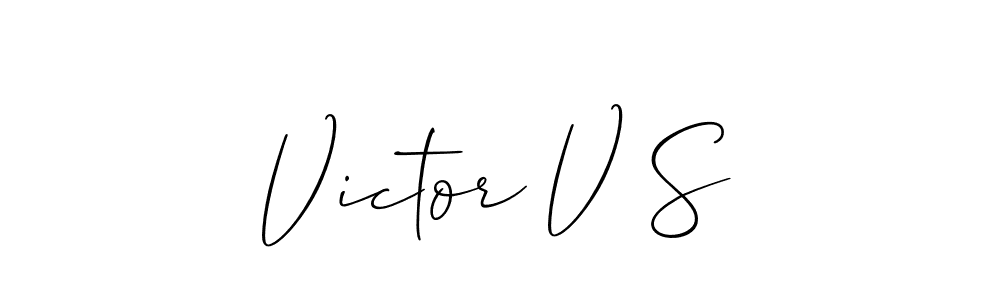 Victor V S stylish signature style. Best Handwritten Sign (Allison_Script) for my name. Handwritten Signature Collection Ideas for my name Victor V S. Victor V S signature style 2 images and pictures png