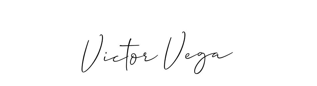 Use a signature maker to create a handwritten signature online. With this signature software, you can design (Allison_Script) your own signature for name Victor Vega. Victor Vega signature style 2 images and pictures png