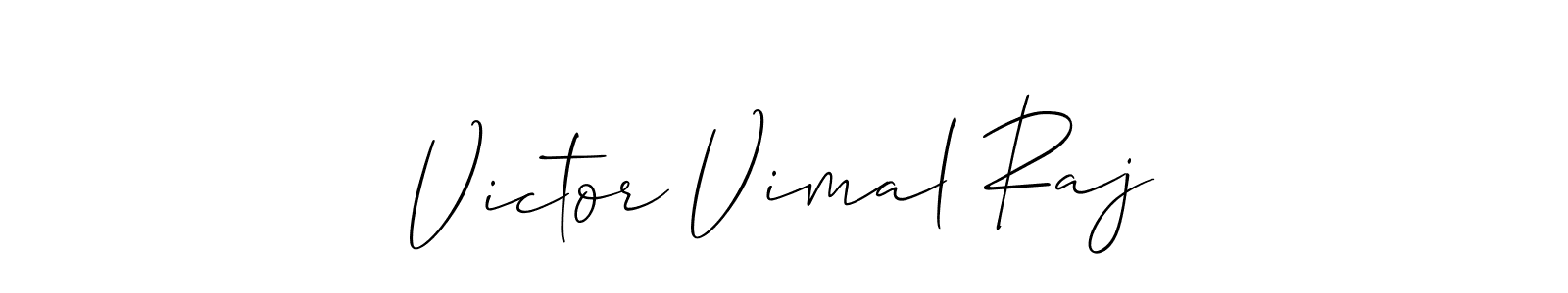 Create a beautiful signature design for name Victor Vimal Raj. With this signature (Allison_Script) fonts, you can make a handwritten signature for free. Victor Vimal Raj signature style 2 images and pictures png