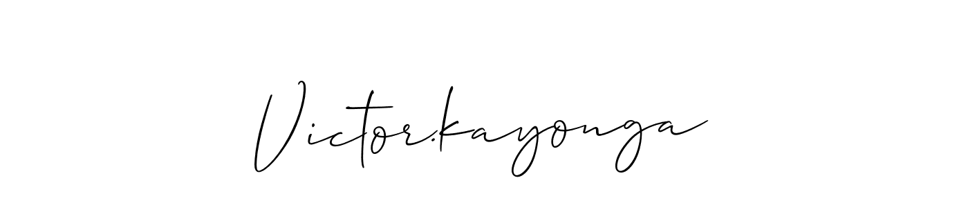 Once you've used our free online signature maker to create your best signature Allison_Script style, it's time to enjoy all of the benefits that Victor.kayonga name signing documents. Victor.kayonga signature style 2 images and pictures png