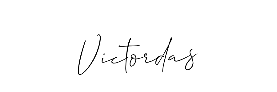 Use a signature maker to create a handwritten signature online. With this signature software, you can design (Allison_Script) your own signature for name Victordas. Victordas signature style 2 images and pictures png