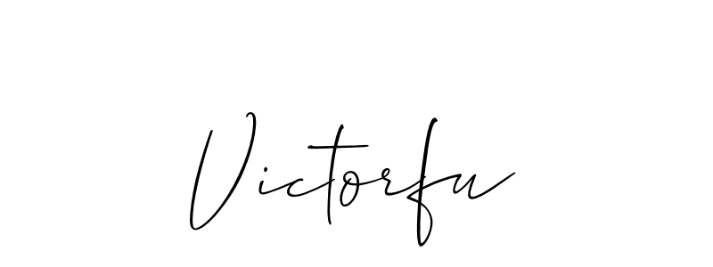 Design your own signature with our free online signature maker. With this signature software, you can create a handwritten (Allison_Script) signature for name Victorfu. Victorfu signature style 2 images and pictures png