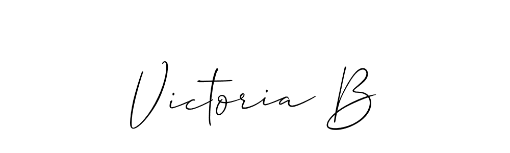 Make a beautiful signature design for name Victoria B. With this signature (Allison_Script) style, you can create a handwritten signature for free. Victoria B signature style 2 images and pictures png