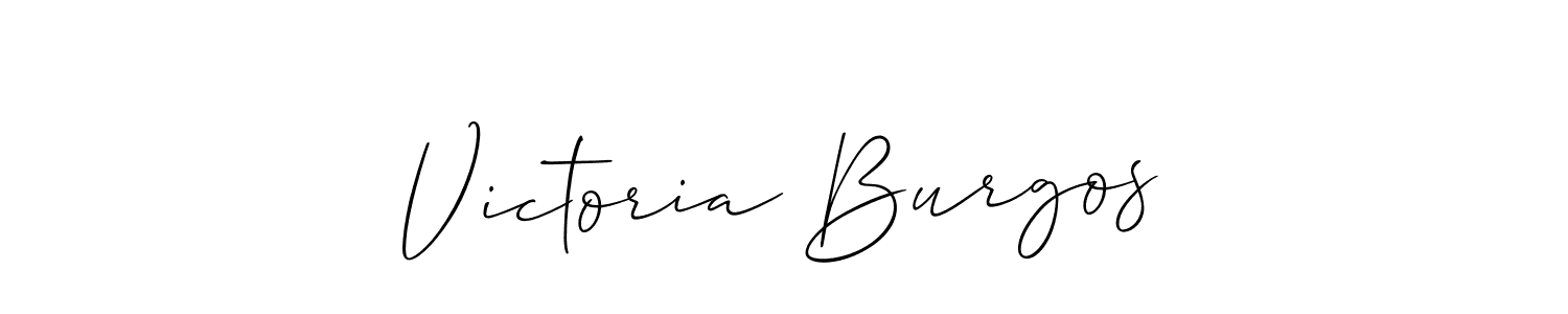 if you are searching for the best signature style for your name Victoria Burgos. so please give up your signature search. here we have designed multiple signature styles  using Allison_Script. Victoria Burgos signature style 2 images and pictures png