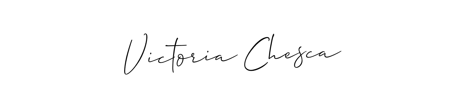 Use a signature maker to create a handwritten signature online. With this signature software, you can design (Allison_Script) your own signature for name Victoria Chesca. Victoria Chesca signature style 2 images and pictures png