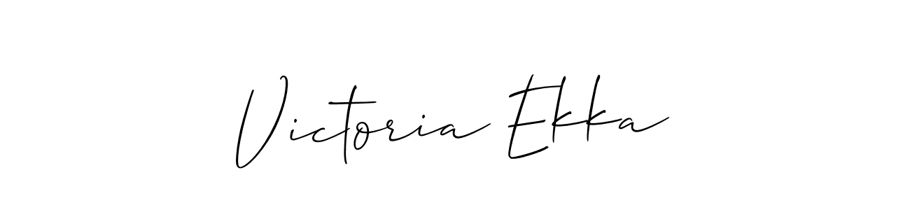 Use a signature maker to create a handwritten signature online. With this signature software, you can design (Allison_Script) your own signature for name Victoria Ekka. Victoria Ekka signature style 2 images and pictures png