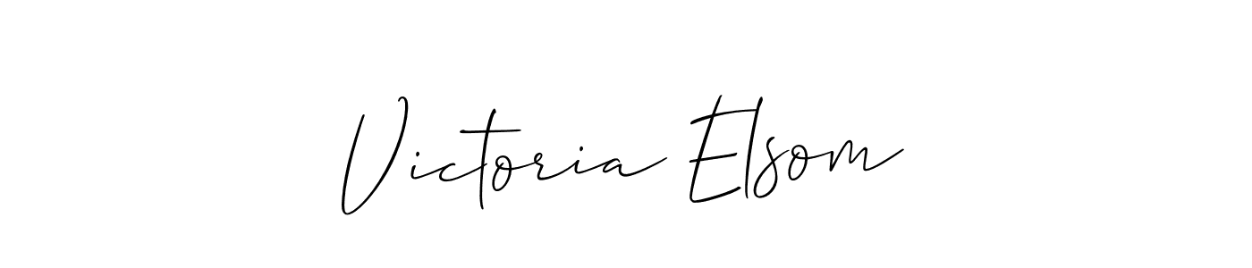 Also You can easily find your signature by using the search form. We will create Victoria Elsom name handwritten signature images for you free of cost using Allison_Script sign style. Victoria Elsom signature style 2 images and pictures png