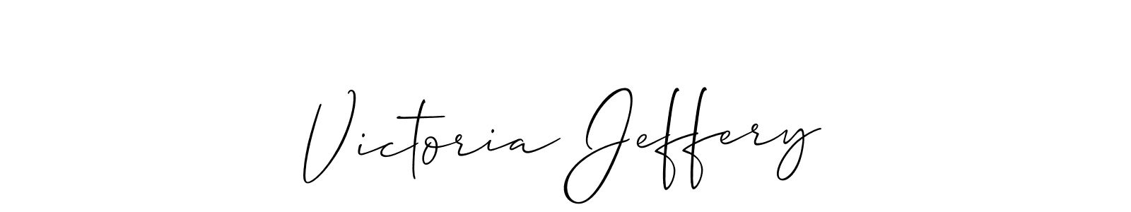 Also we have Victoria Jeffery name is the best signature style. Create professional handwritten signature collection using Allison_Script autograph style. Victoria Jeffery signature style 2 images and pictures png