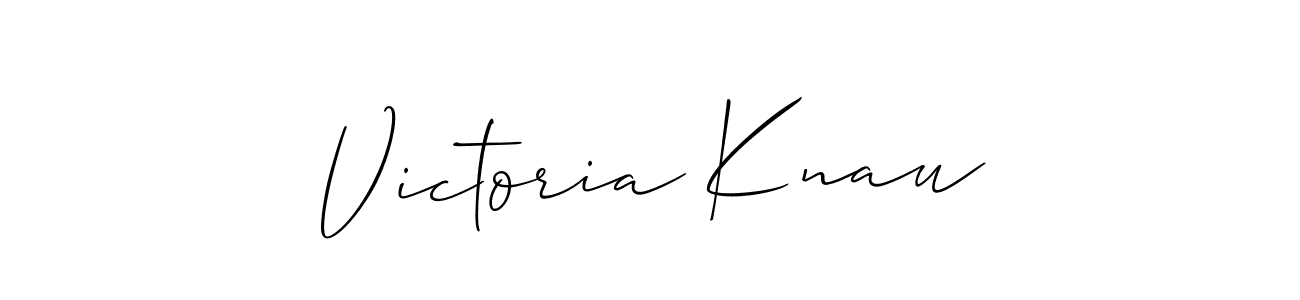 Also You can easily find your signature by using the search form. We will create Victoria Knau name handwritten signature images for you free of cost using Allison_Script sign style. Victoria Knau signature style 2 images and pictures png