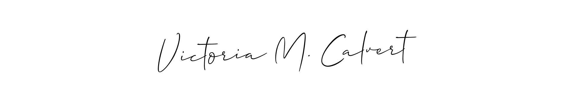 Victoria M. Calvert stylish signature style. Best Handwritten Sign (Allison_Script) for my name. Handwritten Signature Collection Ideas for my name Victoria M. Calvert. Victoria M. Calvert signature style 2 images and pictures png