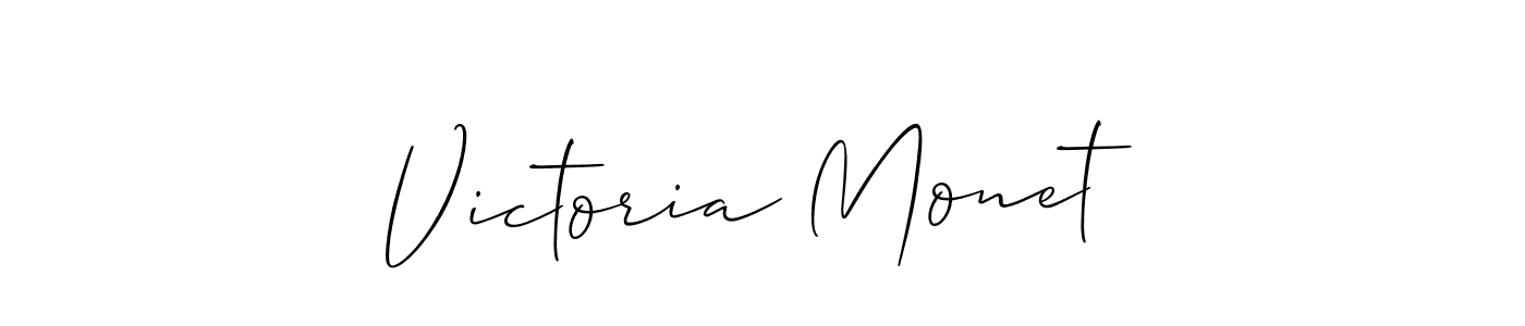 Use a signature maker to create a handwritten signature online. With this signature software, you can design (Allison_Script) your own signature for name Victoria Monet. Victoria Monet signature style 2 images and pictures png