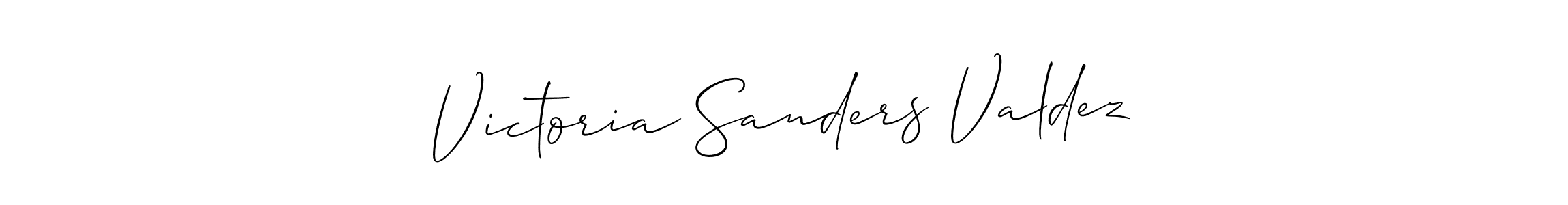 Make a beautiful signature design for name Victoria Sanders Valdez. With this signature (Allison_Script) style, you can create a handwritten signature for free. Victoria Sanders Valdez signature style 2 images and pictures png