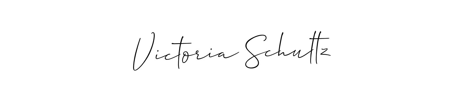 How to make Victoria Schultz name signature. Use Allison_Script style for creating short signs online. This is the latest handwritten sign. Victoria Schultz signature style 2 images and pictures png