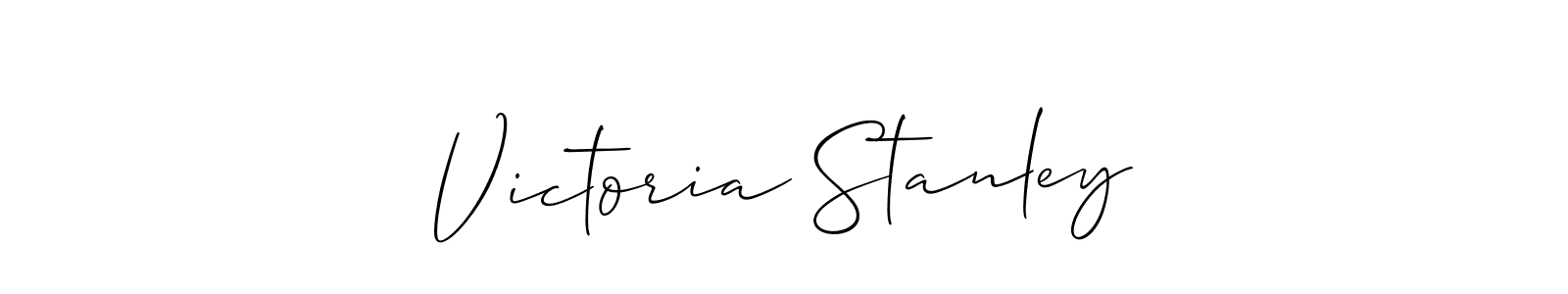 You should practise on your own different ways (Allison_Script) to write your name (Victoria Stanley) in signature. don't let someone else do it for you. Victoria Stanley signature style 2 images and pictures png
