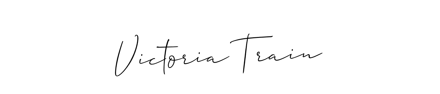 The best way (Allison_Script) to make a short signature is to pick only two or three words in your name. The name Victoria Train include a total of six letters. For converting this name. Victoria Train signature style 2 images and pictures png
