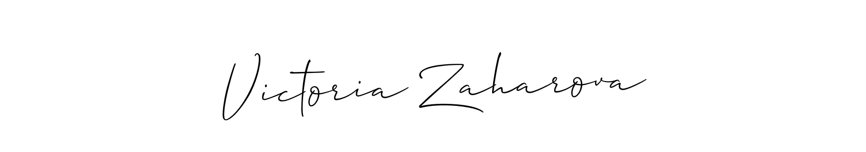 Use a signature maker to create a handwritten signature online. With this signature software, you can design (Allison_Script) your own signature for name Victoria Zaharova. Victoria Zaharova signature style 2 images and pictures png