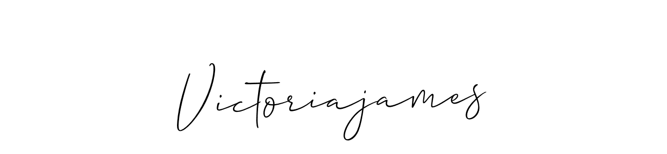 How to Draw Victoriajames signature style? Allison_Script is a latest design signature styles for name Victoriajames. Victoriajames signature style 2 images and pictures png