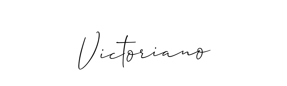 Create a beautiful signature design for name Victoriano. With this signature (Allison_Script) fonts, you can make a handwritten signature for free. Victoriano signature style 2 images and pictures png
