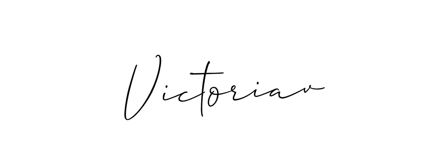 Create a beautiful signature design for name Victoriav. With this signature (Allison_Script) fonts, you can make a handwritten signature for free. Victoriav signature style 2 images and pictures png
